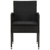 vidaXL 5-tlg. Garten-Essgruppe Poly Rattan Schwarz