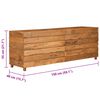 vidaXL Hochbeet 150x40x55 cm Teak Altholz und Stahl