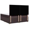 vidaXL Boxspringbett mit Matratze Dunkelbraun 200x200 cm Stoff