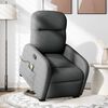 vidaXL Massagesessel mit Aufstehhilfe Dunkelgrau Stoff