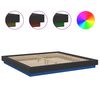 vidaXL Bettgestell mit LED Schwarz 200x200 cm Holzwerkstoff