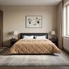 vidaXL Sommerdecke Taupe 200 x 220 cm Mikrofaser und Teddy-Fleece