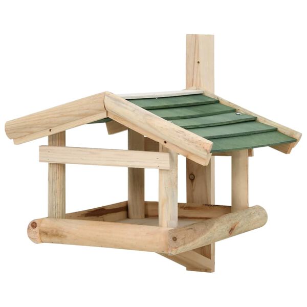 vidaXL Vogelfutterhaus Massivholz 35x29,5x21 cm