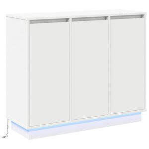 vidaXL LED-Sideboard Wei&szlig; 90 x 32 x 75 cm Holzwerkstoff