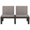 vidaXL 4-tlg. Garten-Lounge-Set mit Kissen Kunststoff Grau