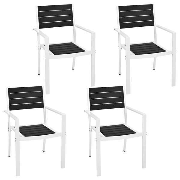 vidaXL M&ouml;belset 5 pcs Schwarz und Wei&szlig;