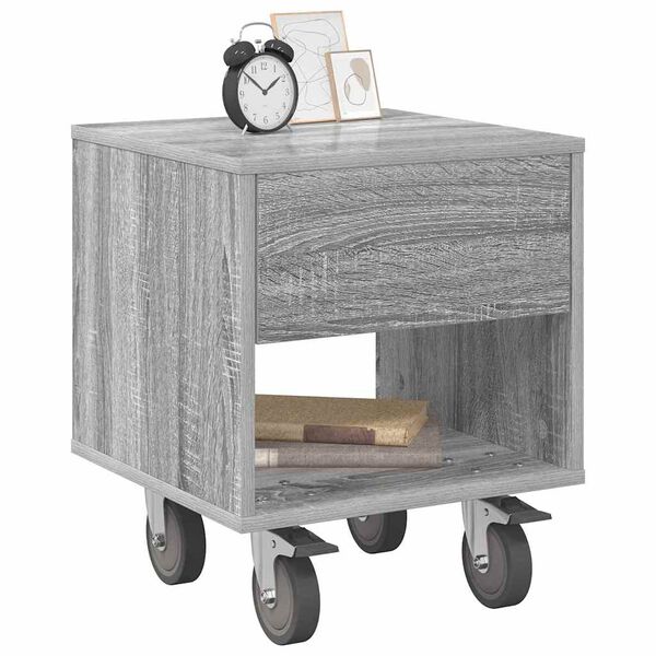 vidaXL Nachttisch Graues Sonoma 40,5 x 40 x 48 cm Holzwerkstoff
