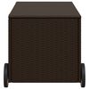 vidaXL Gartentruhe mit Rollen Braun 190L Poly Rattan
