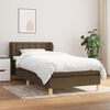 vidaXL Boxspringbett mit Matratze Dunkelbraun 100x200 cm Stoff