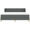 vidaXL Boxspringbett mit Matratze Dunkelgrau 180 x 200 cm Stoff