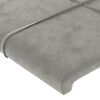 vidaXL Kopfteil mit Ohren Hellgrau 183x23x118/128 cm Samt