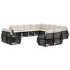 vidaXL Gartensofa-set 13 pcs Schwarz und Cremewei&szlig; Poly-Rattan