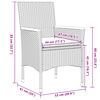 vidaXL 3-tlg. Garten-Essgruppe mit Kissen Schwarz Poly Rattan Glas