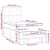 vidaXL Boxspringbett mit Matratze Dunkelgrau 80x200 cm Samt