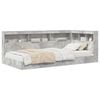 vidaXL B&uuml;cherregal-Bett Beton Grau 75 x 190 cm Holzwerkstoff