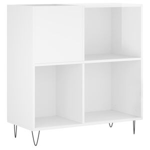 vidaXL Plattenschrank Hochglanz-Wei&szlig; 84,5x38x89 cm Holzwerkstoff