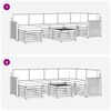 vidaXL Ecksofa Set 8 pcs Natur und Anthrazit Massivholz Akazie