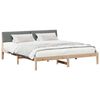 vidaXL Bettgestell Braun und Dunkelgrau 200 x 200 cm Massivholz Kiefer