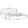 vidaXL Bettgestell ohne Matratze Rosa 200x200 cm Samt