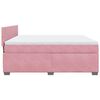 vidaXL Boxspringbett mit Matratze Rosa 180x200 cm Samt