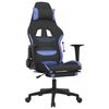 vidaXL Gaming-Stuhl mit Fu&szlig;st&uuml;tze Schwarz und Blau Stoff