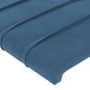 vidaXL Kopfteil mit Ohren Dunkelblau 203x23x118/128 cm Samt
