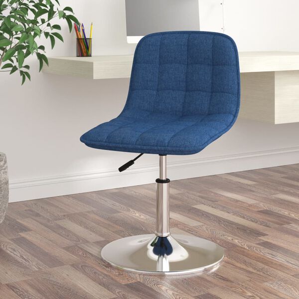 vidaXL Esszimmerstuhl Drehbar Blau Stoff