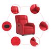vidaXL Relaxsessel mit Aufstehhilfe Rot Kunstleder