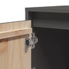 vidaXL Nachttisch Grau 40x30x40 cm Massivholz Kiefer