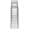 vidaXL Gabione mit Hochbogen 300x30x80/100 cm Verzinktes Eisen
