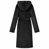 vidaXL Bademantel Hoodie Schwarz XXXL Flanell