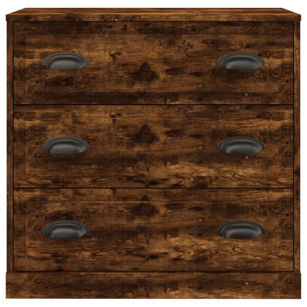 vidaXL Sideboards 2 Stk. R&auml;uchereiche Holzwerkstoff