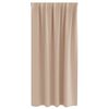 vidaXL Verdunkelungs-Vorh&auml;nge mit Ringen 2 pcs Taupe 175 x 140 cm