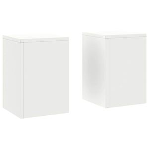 vidaXL Pflanzenst&auml;nder 2 stk. Wei&szlig; 24 x 24 x 35 cm Kaltgewalzter Stahl