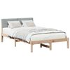 vidaXL Bettgestell Braun und hellgrau 120 x 200 cm Massivholz Kiefer