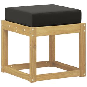 vidaXL Outdoor Hocker Bank Massivholz Akazie Wei&szlig;