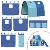 vidaXL Vorh&auml;nge f&uuml;r Hochbett mit Tunnel Blau Polyester