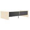 vidaXL Tagesbett mit Matratze USB Creme Stoff 90x200 cm