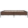 vidaXL Bettgestell Braun Eichen-Optik 200x200 cm Holzwerkstoff Metall