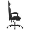 vidaXL Gaming-Stuhl mit Fu&szlig;st&uuml;tze Drehbar Schwarz & Grau Kunstleder