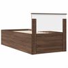 vidaXL Bettrahmen Braun Eichen-Optik 90 x 190 cm Holzwerkstoff