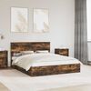 vidaXL Aufbewahrungsbett Ger&auml;ucherte Eiche 160 x 200 cm Holzwerkstoff