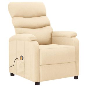 vidaXL Massagesessel Creme Stoff
