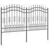 vidaXL Gartenzaun Grau 240 x 166 cm Pulverbeschichteter Stahl
