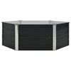 vidaXL Hochbeet Anthrazit 129 x 129 x 45 cm Verzinkter Stahl