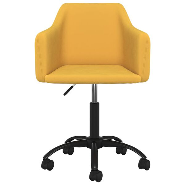 vidaXL Esszimmerst&uuml;hle 4 Stk. Drehbar Gelb Samt