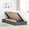 vidaXL Aufbewahrungsbett mit Matratze Dunkelgrau 90 x 190 cm Stoff