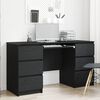 vidaXL Schreibtisch mit Speicher Schwarz Eichen-Optik 140 x 50 x 76 cm