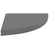 vidaXL Eck-Schweberegale 2 Stk. Hochglanz-Grau 35x35x3,8 cm MDF