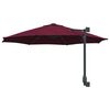 vidaXL Garten-Sonnenschirm Bordeauxrot 248 x 248 x 148 cm